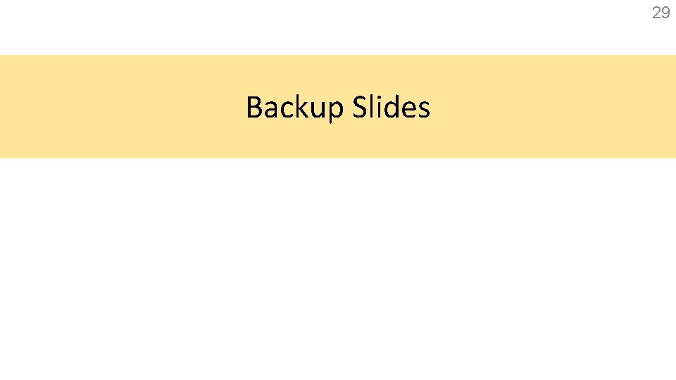 29 Backup Slides 
