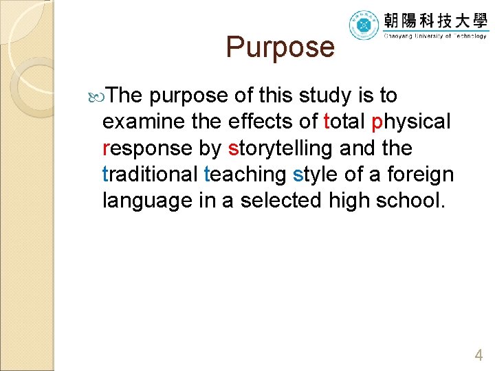 Purpose The purpose of this study is to examine the effects of total physical