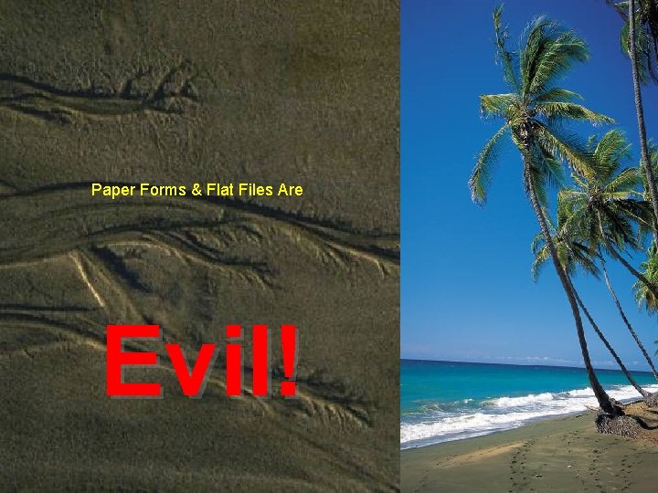 Paper Forms & Flat Files Are Evil! 