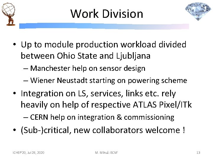 Work Division • Up to module production workload divided between Ohio State and Ljubljana