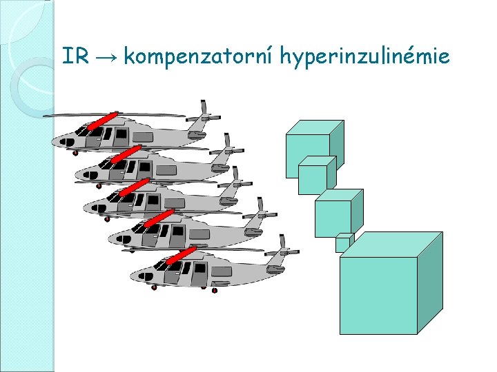 IR → kompenzatorní hyperinzulinémie 