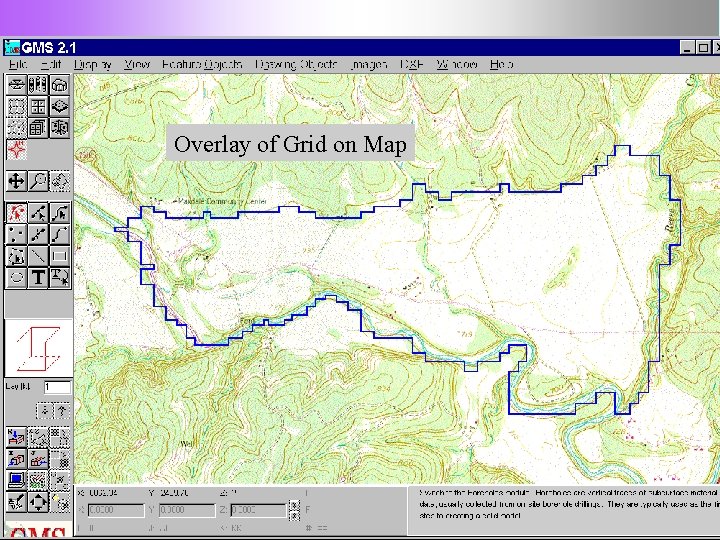 Overlay of Grid on Map 