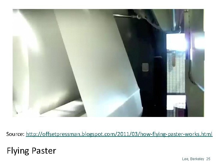 Source: http: //offsetpressman. blogspot. com/2011/03/how-flying-paster-works. html Flying Paster Lee, Berkeley 25 