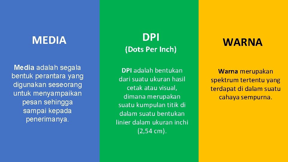 MEDIA Media adalah segala bentuk perantara yang digunakan seseorang untuk menyampaikan pesan sehingga sampai