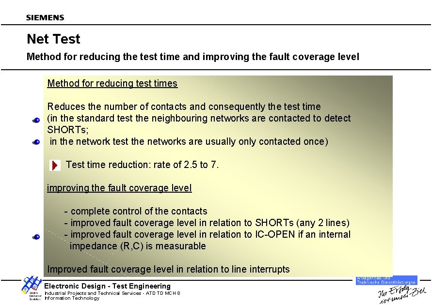 Net Test Method for reducing the test time and improving the fault coverage level