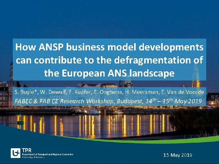 How ANSP business model developments can contribute to the defragmentation of the European ANS