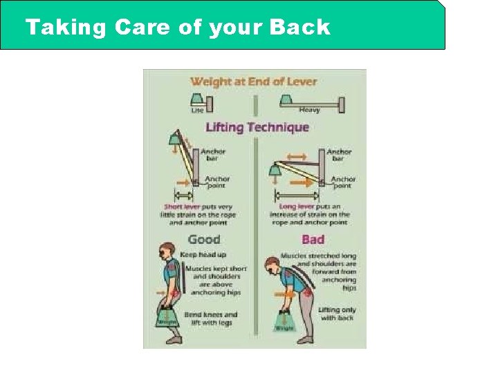 Taking Care of your Back 