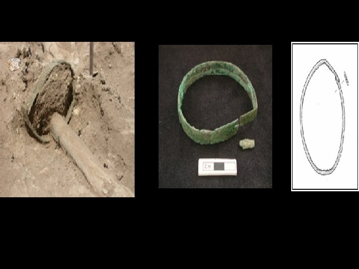  Copper armband found on one of the individuals excavated in the 4040 area.