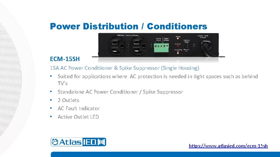 Power Distribution / Conditioners ECM-15 SH 15 A AC Power Conditioner & Spike Suppressor