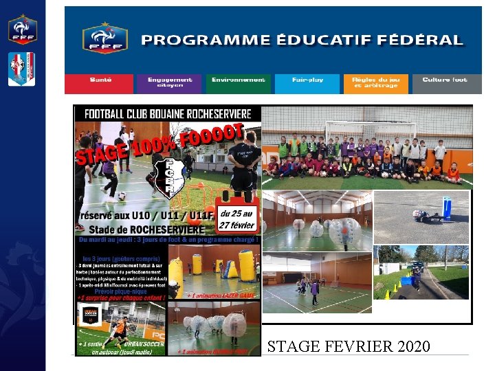 STAGE FEVRIER 2020 