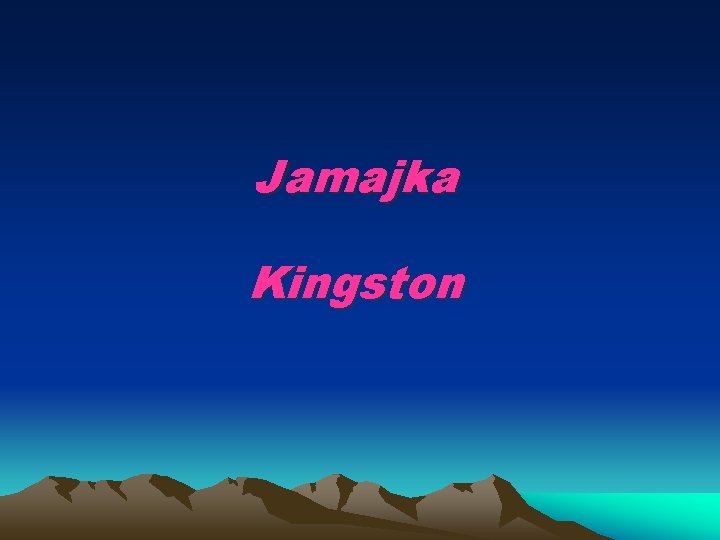 Jamajka Kingston 