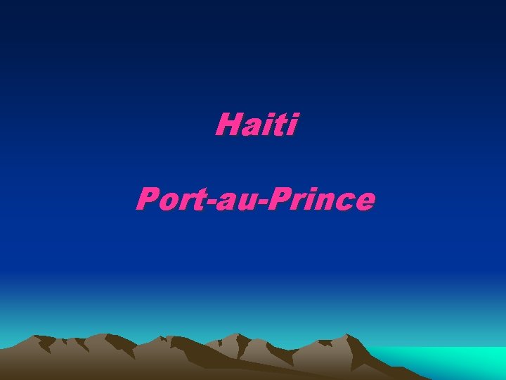 Haiti Port-au-Prince 