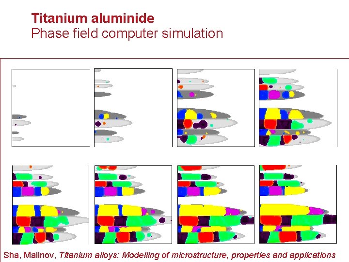 Titanium aluminide Phase field computer simulation Sha, Malinov, Titanium alloys: Modelling of microstructure, properties