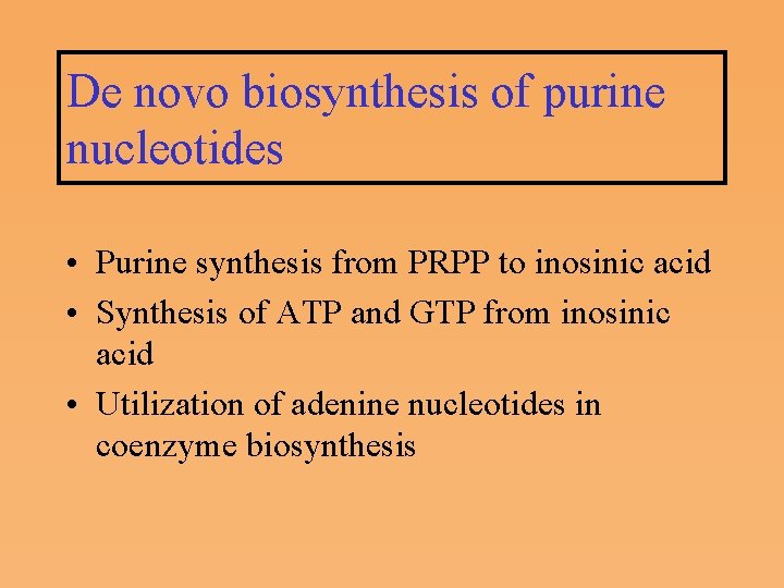 De novo biosynthesis of purine nucleotides • Purine synthesis from PRPP to inosinic acid