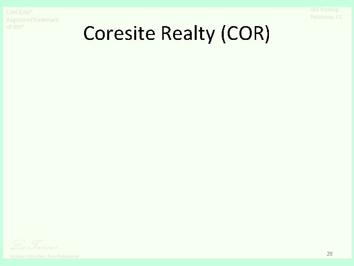 Coresite Realty (COR) 28 
