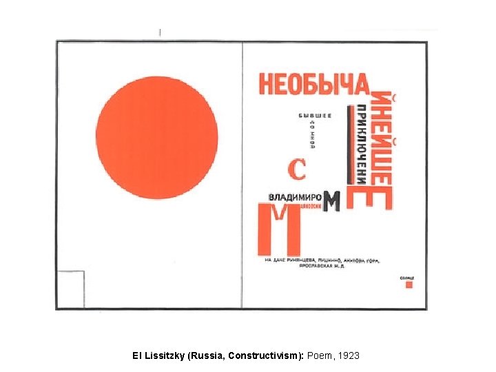 El Lissitzky (Russia, Constructivism): Poem, 1923 