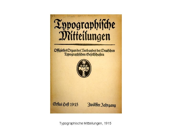 Typographische Mitteilungen, 1915 