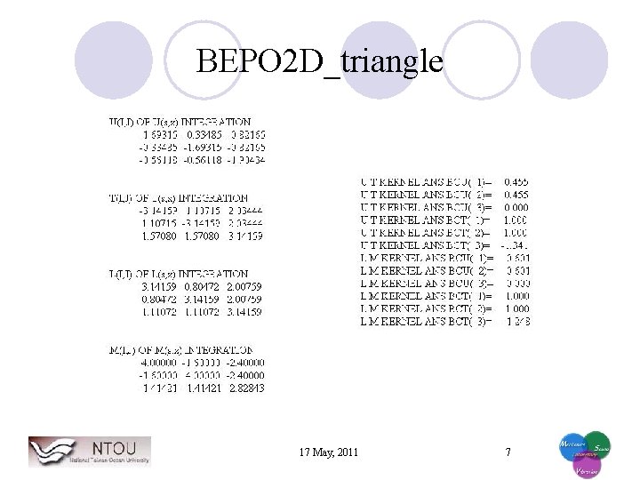 BEPO 2 D_triangle 17 May, 2011 7 