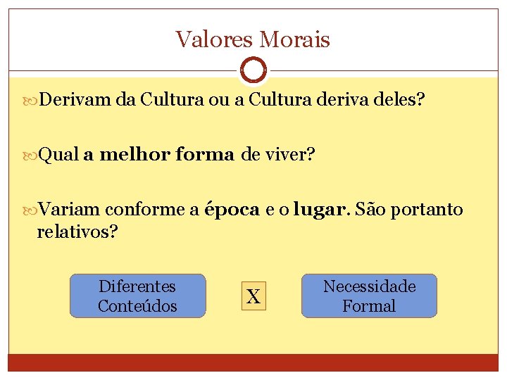 Valores Morais Derivam da Cultura ou a Cultura deriva deles? Qual a melhor forma