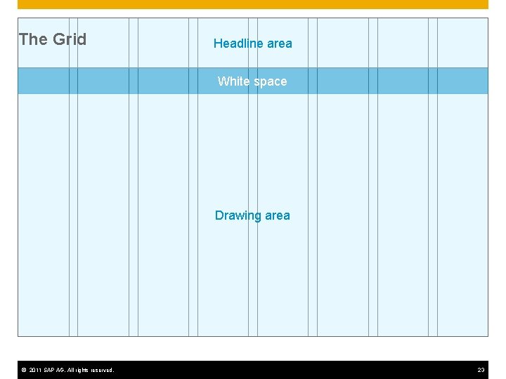 The Grid Headline area White space Drawing area © 2011 SAP AG. All rights