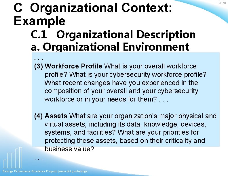 C Organizational Context: Example C. 1 Organizational Description a. Organizational Environment. . . (3)