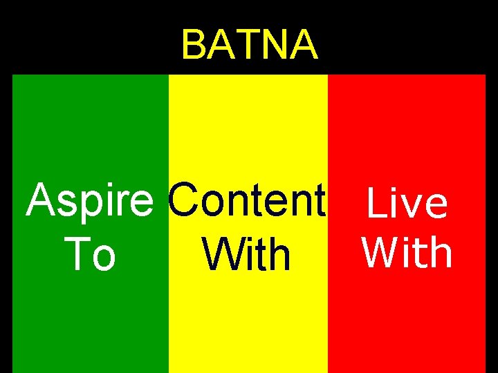 BATNA Aspire Content Live To With 