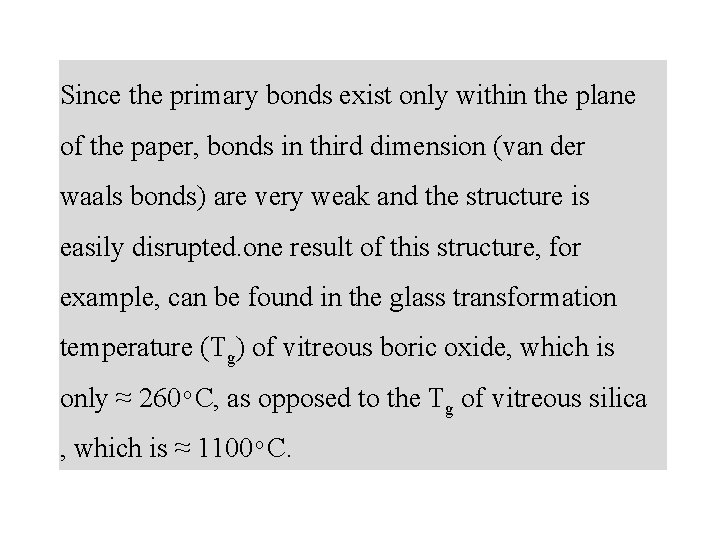 Since the primary bonds exist only within the plane of the paper, bonds in