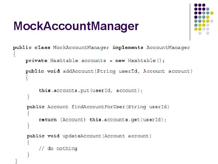 Mock. Account. Manager 