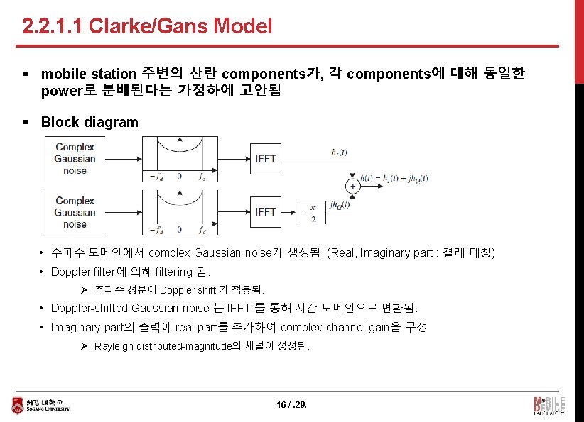 2. 2. 1. 1 Clarke/Gans Model § mobile station 주변의 산란 components가, 각 components에