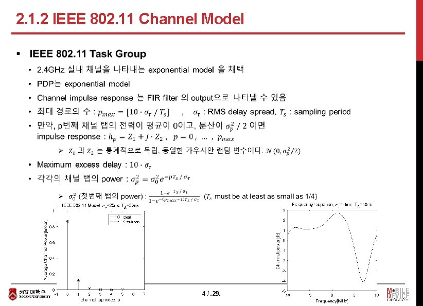 2. 1. 2 IEEE 802. 11 Channel Model § 4 /. 29. 