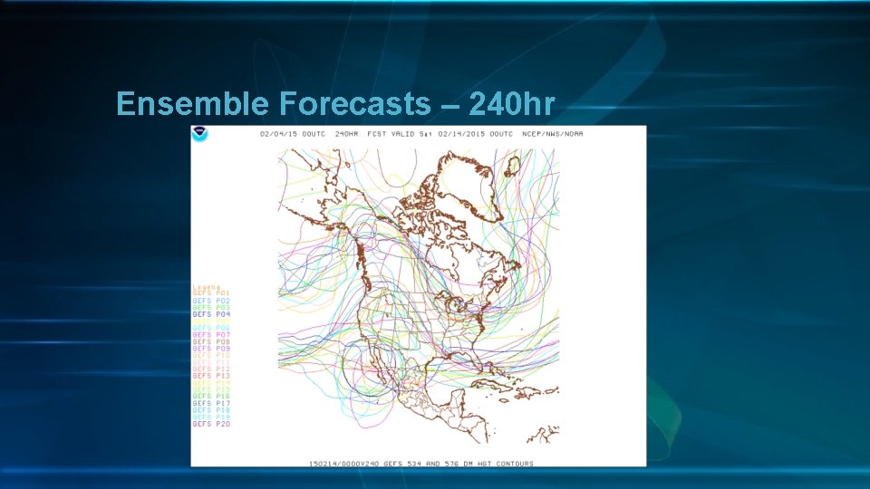 Ensemble Forecasts – 240 hr 