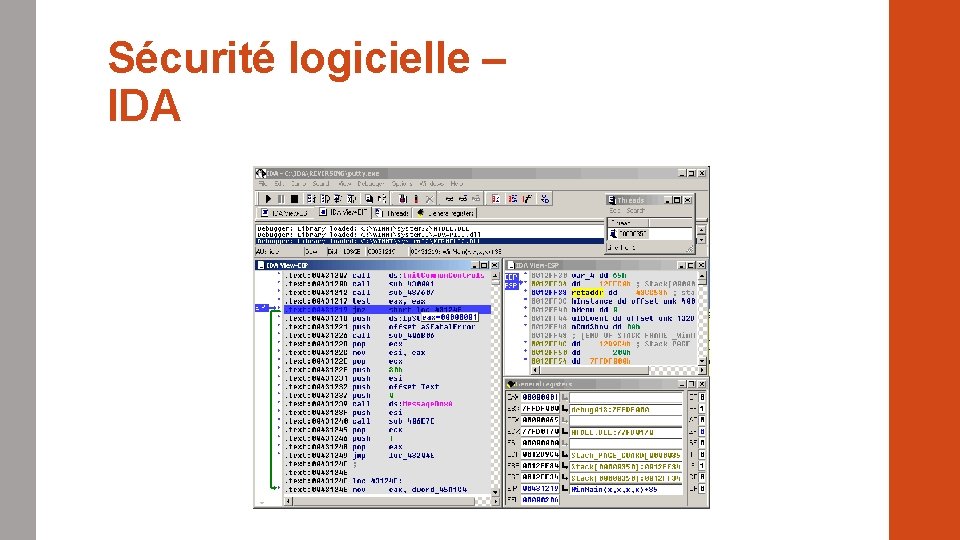 Sécurité logicielle – IDA 