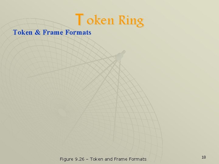 T oken Ring Token & Frame Formats Figure 9. 26 – Token and Frame