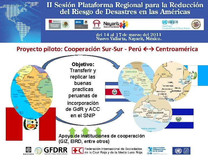 Proyecto piloto: Cooperación Sur-Sur - Perú Centroamérica Objetivo: Transferir y replicar las buenas practicas