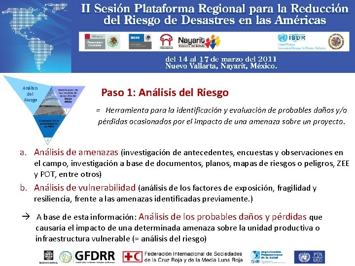 Análisis del Riesgo Paso 1: Análisis del Riesgo = Herramienta para la identificación y