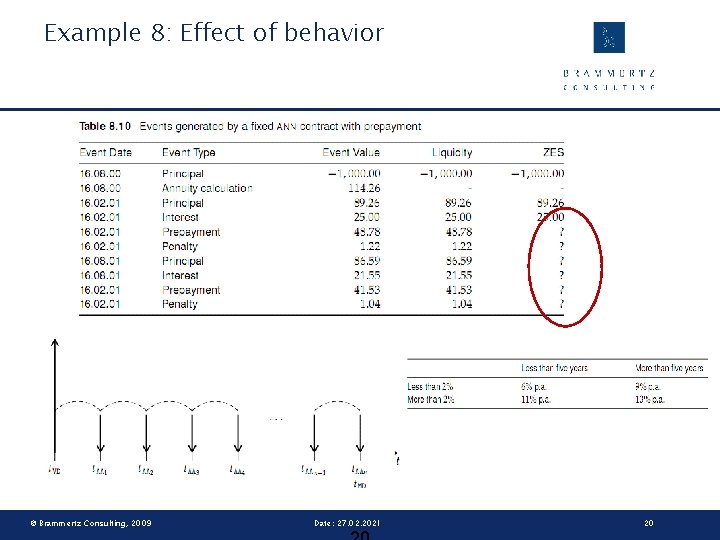 Example 8: Effect of behavior © Brammertz Consulting, 2009 Date: 27. 02. 2021 20