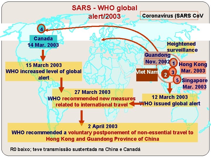 SARS - WHO global alert/2003 Coronavírus (SARS Co. V 4 Canada 14 Mar. 2003