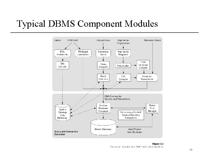 Typical DBMS Component Modules 36 Typical DBMS Component Modules 36