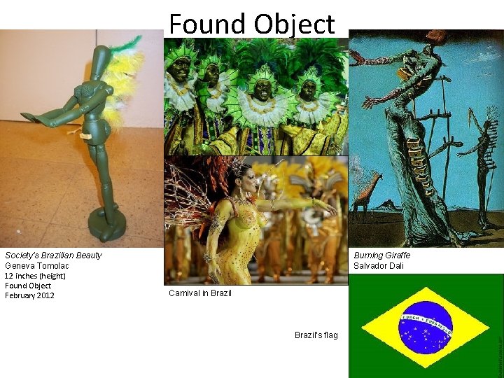 Found Object Society’s Brazilian Beauty Geneva Tomolac 12 inches (height) Found Object February 2012