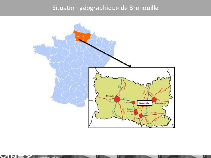 Situation géographique de Brenouille 