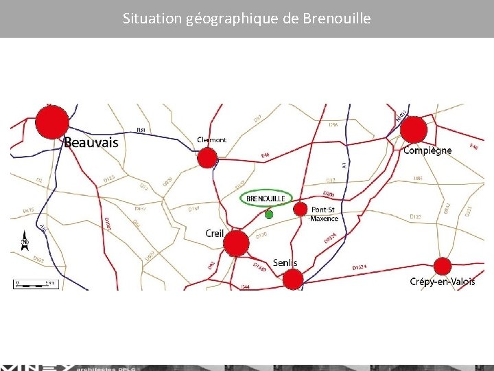 Situation géographique de Brenouille 