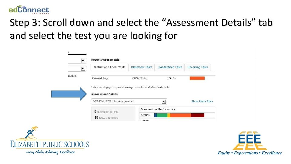 Step 3: Scroll down and select the “Assessment Details” tab and select the test