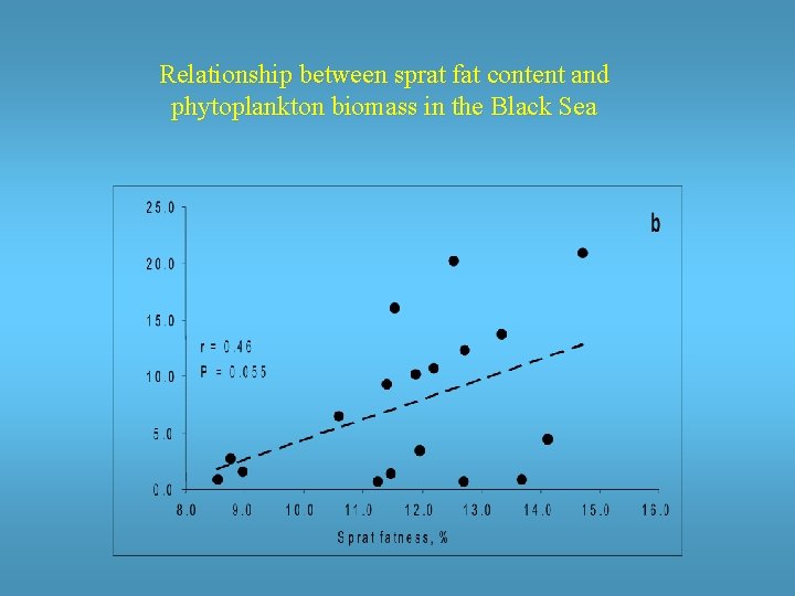 Relationship between sprat fat content and phytoplankton biomass in the Black Sea 