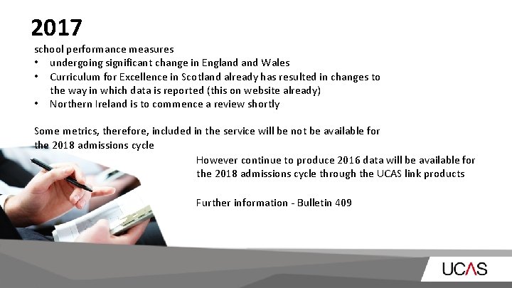 2017 school performance measures • undergoing significant change in England Wales • Curriculum for