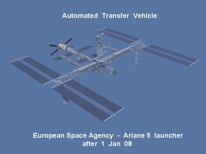 Automated Transfer Vehicle European Space Agency - Ariane 5 launcher after 1 Jan 08