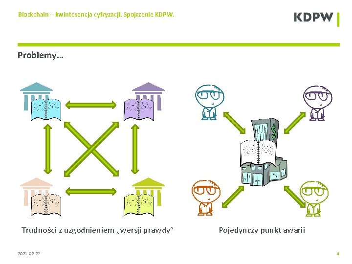 Blockchain – kwintesencja cyfryzacji. Spojrzenie KDPW. Problemy… Trudności z uzgodnieniem „wersji prawdy” 2021 -02