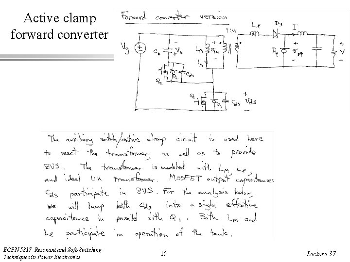 Active clamp forward converter ECEN 5817 Resonant and Soft-Switching Techniques in Power Electronics 15
