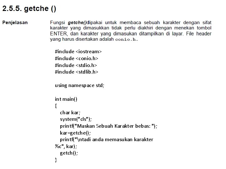 #include <iostream> #include <conio. h> #include <stdlib. h> using namespace std; int main() {