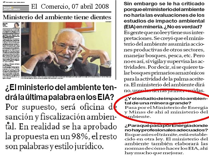 El Comercio, 07 abril 2008 