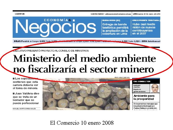 El Comercio 10 enero 2008 